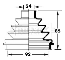 BORG & BECK Paljekumi, vetoakseli BCB2373